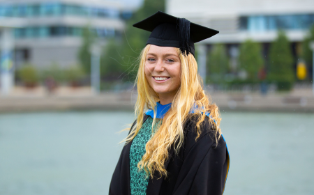 UCD alumna Lara Gillespie at her graduation in 2022.